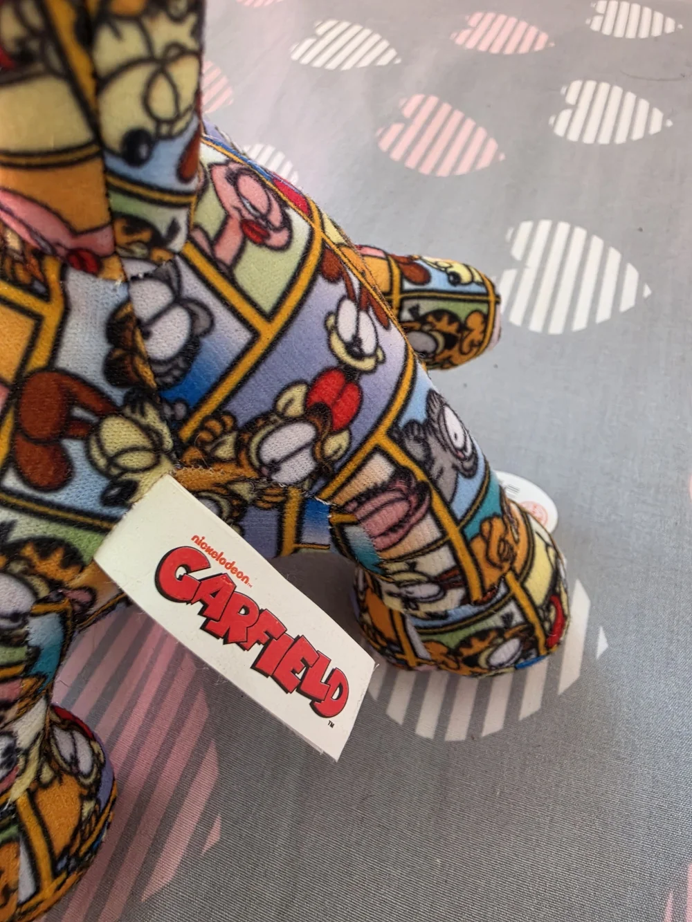 Comic-Panel Yellow Plush Cat Toy for Cats